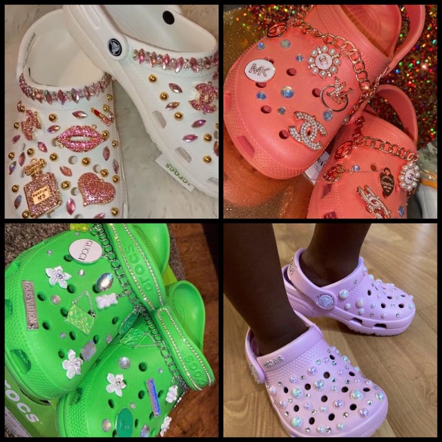Custom Crocs Designer Slides – Elle Blings