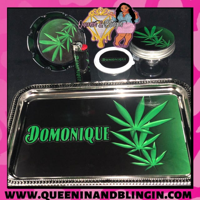 Custom Rolling Tray Set with Name